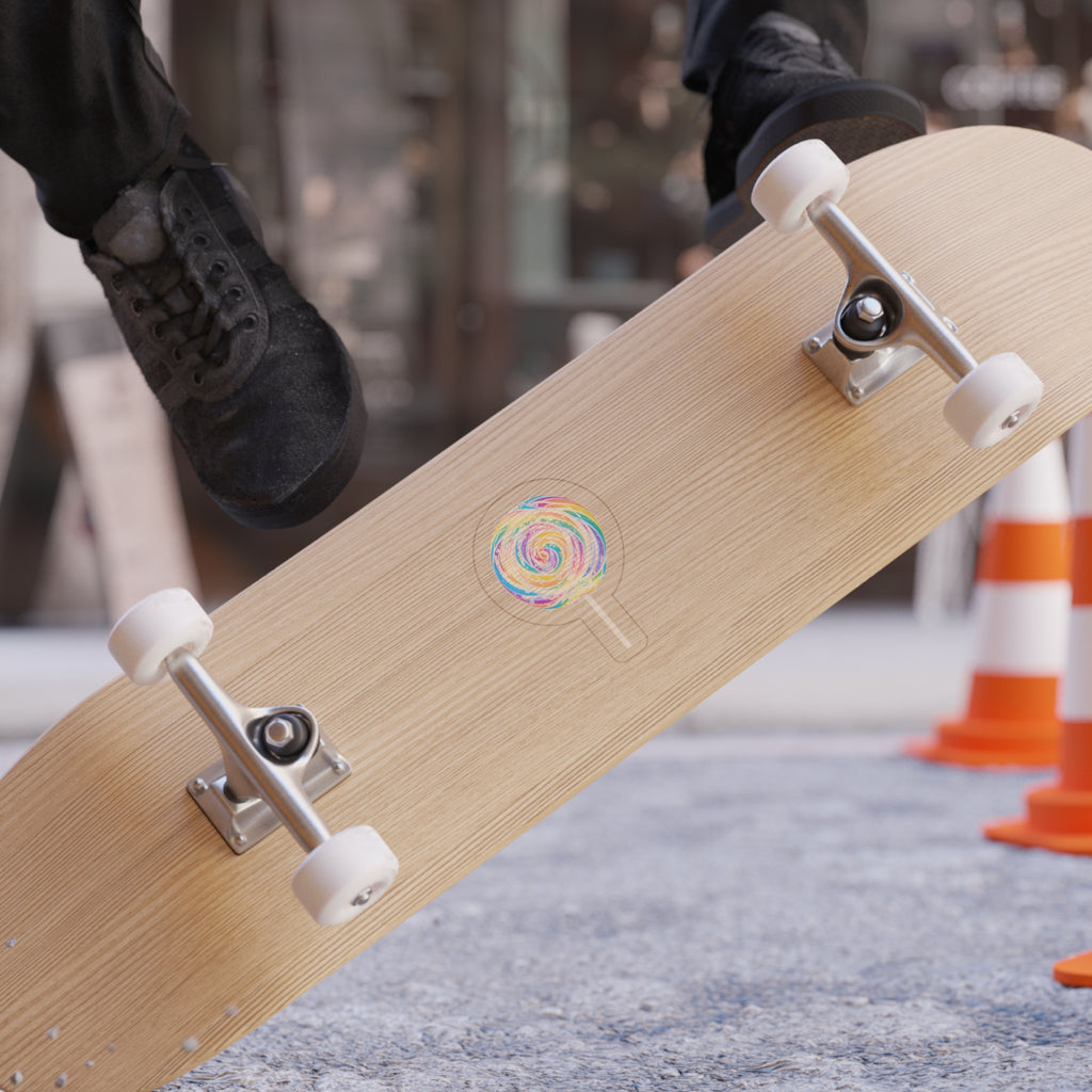 Lollipop Die‑Cut Sticker — Waterproof Transparent Outdoor Vinyl
