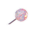 Holographic Lollipop Die-Cut Sticker — Transparent Outdoor Vinyl
