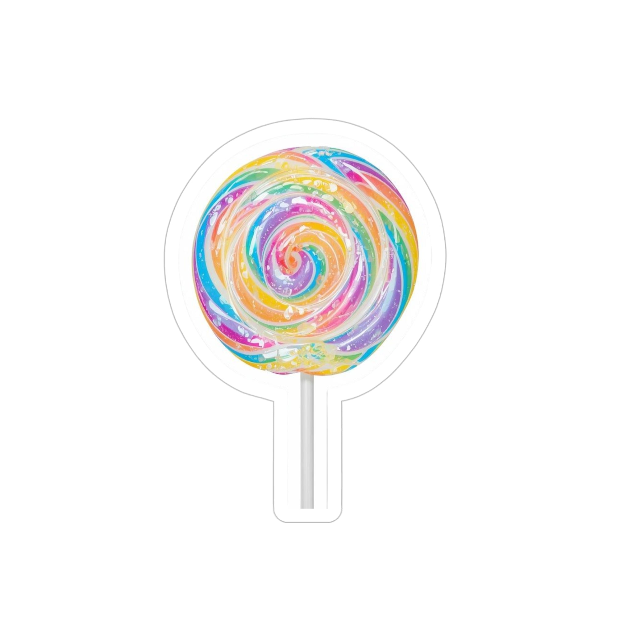 Lollipop Die‑Cut Sticker — Waterproof Transparent Outdoor Vinyl